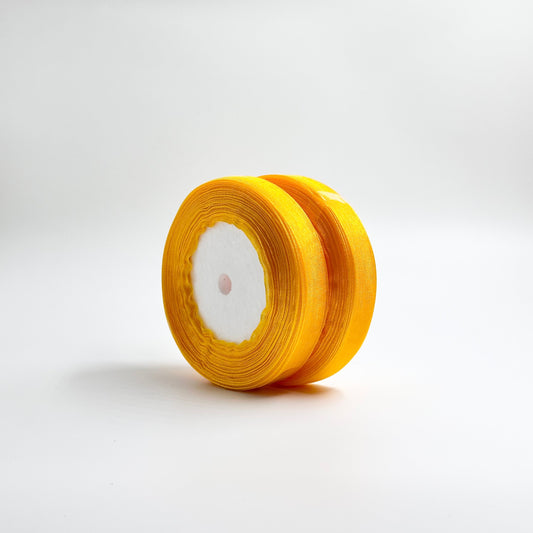 Organza Ribbon - Yellow (0.5 inch)
