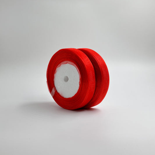 Organza Ribbon - Red (0.5 inch)