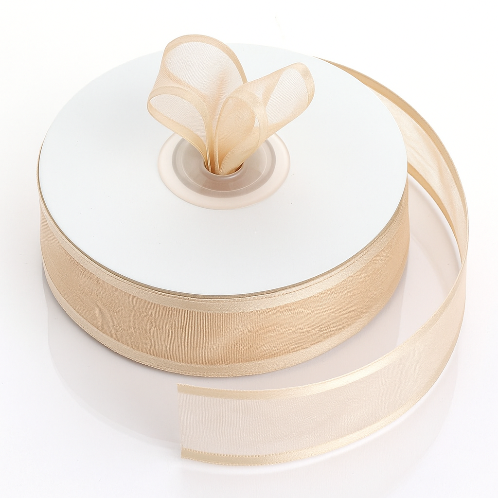 Satin Edged Organza - Champagne