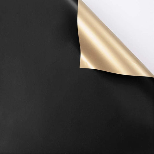 Double-Sided Bouquet Wrapping Sheets – Black (20 sheets)