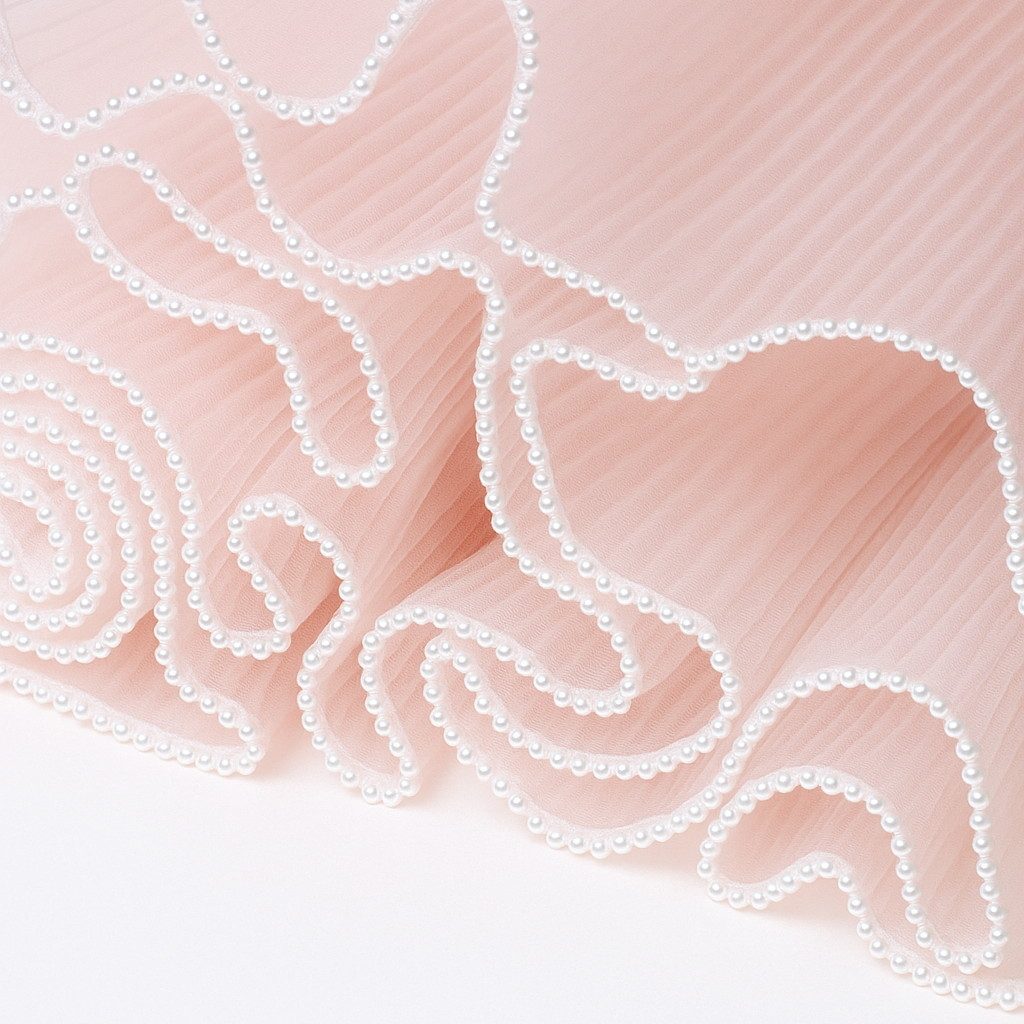 Pearl Mesh For Bouquets - Peach (3.5 meters)