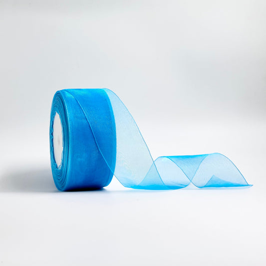 Organza Ribbon - Blue (1.5 inch)