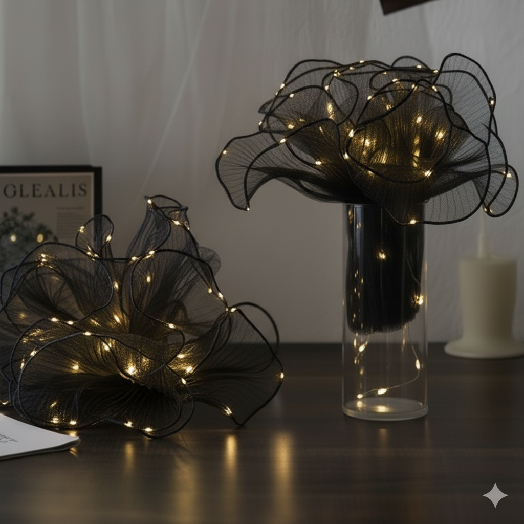 Wavy Mesh with Lights for bouquets (2 meters)
