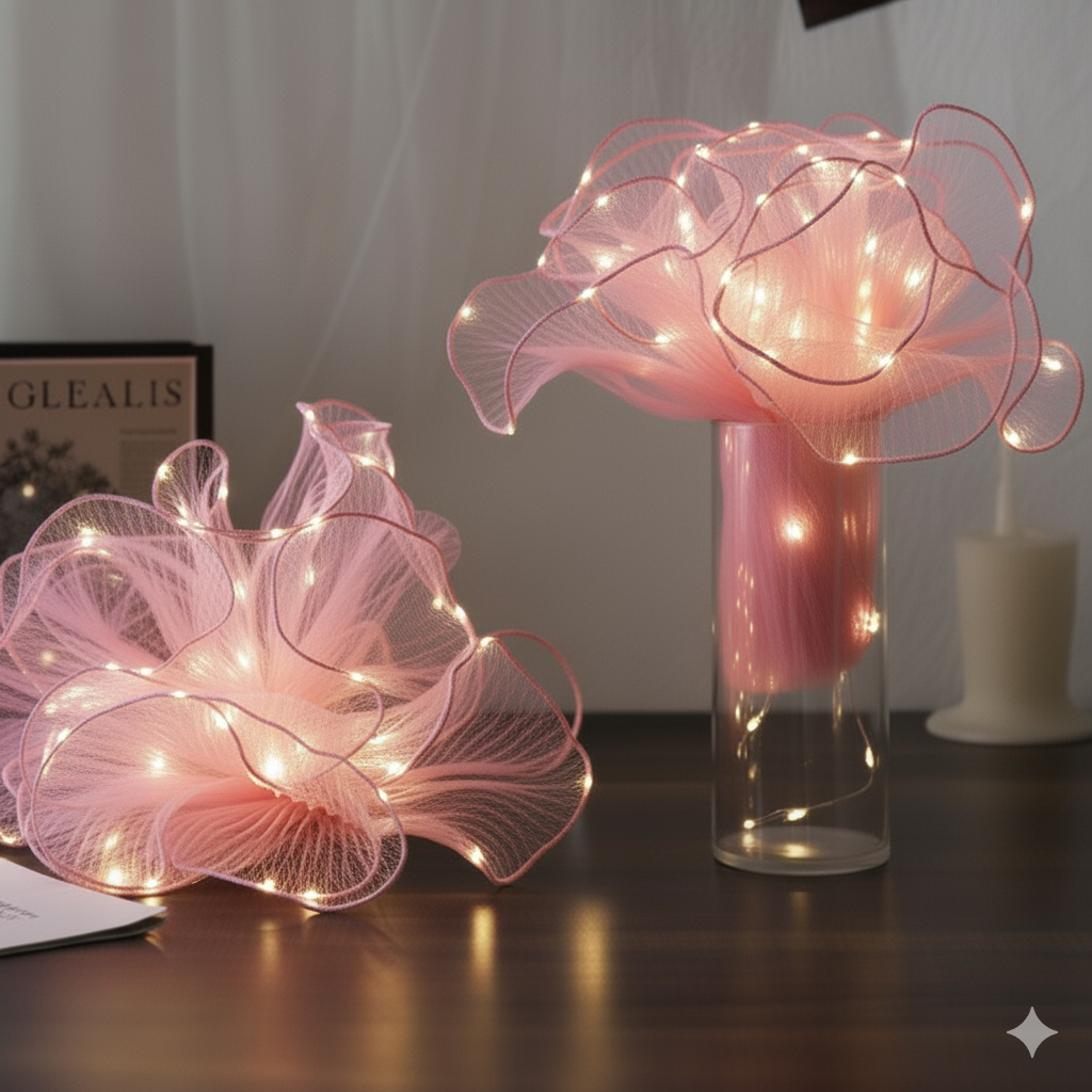 Wavy Mesh with Lights for bouquets (2 meters)