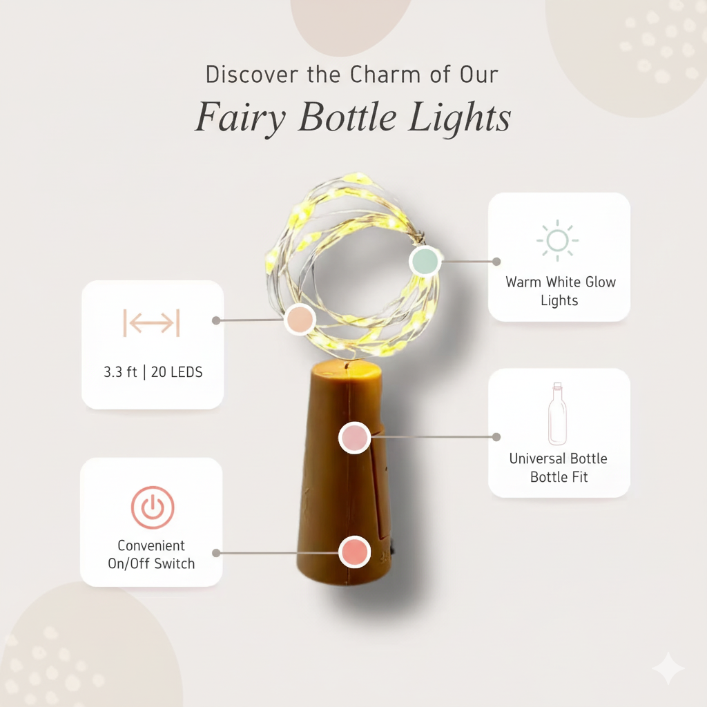Cork LED Fairy String Light
