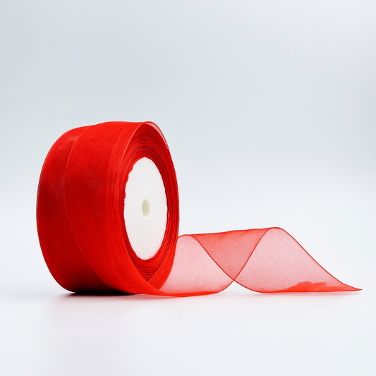 Organza Ribbon - Red (1.5 inch)