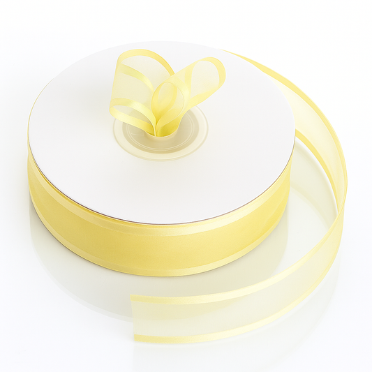 Satin Edged Organza - Lemon