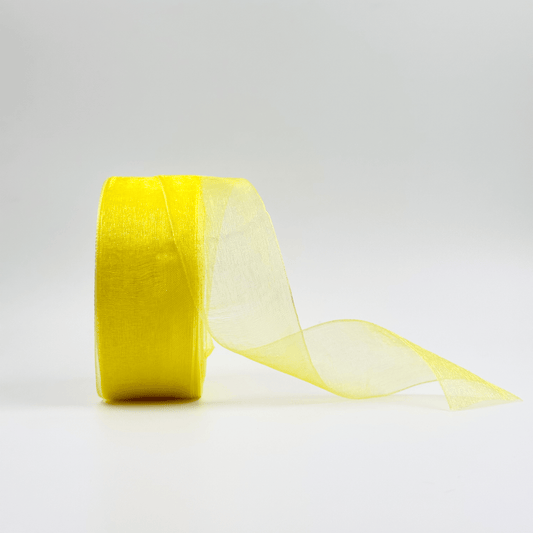Organza Ribbon - Yellow (1.5 inch)