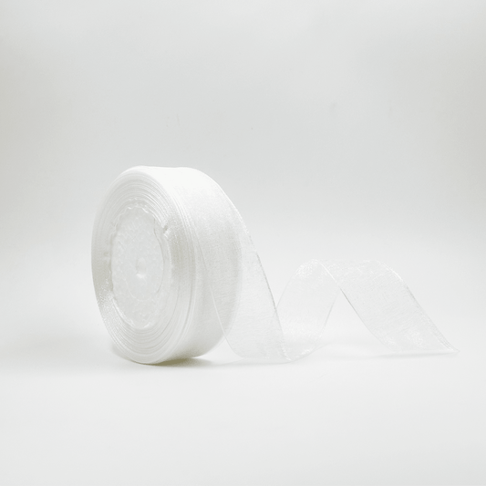 Organza Ribbon - White (1 inch)