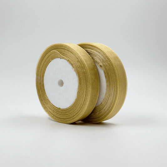 Organza Ribbon - Gold (0.5 inch)