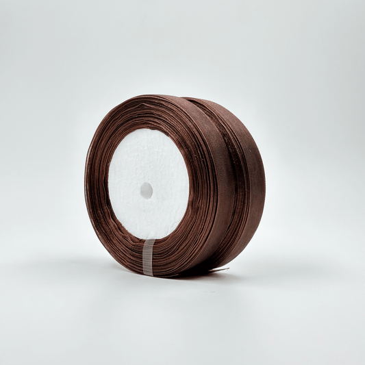 Organza Ribbon - Brown (0.5 inch)
