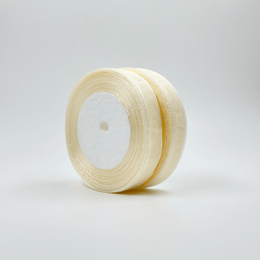 Organza Ribbon - Beige (0.5 inch)
