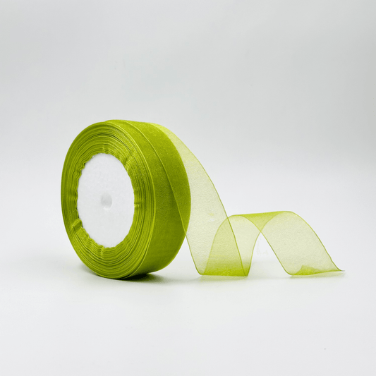 Organza Ribbon - Moss Green (1 inch)