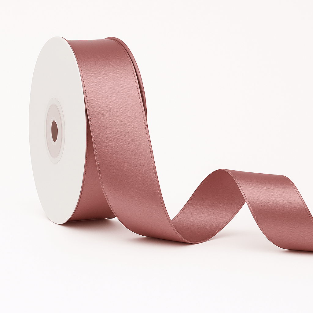 Double - sided Satin Ribbon - Rose Gold - Prismribbons