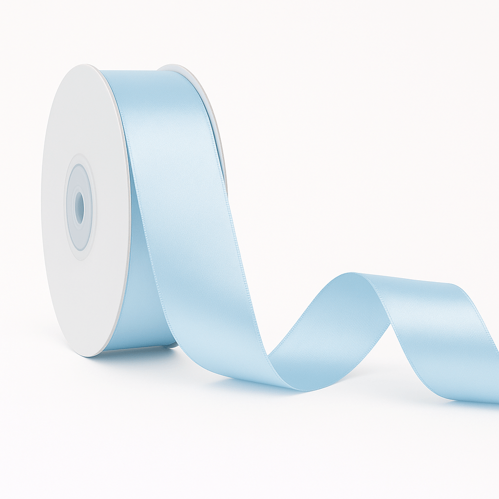 Double - sided Satin Ribbon - Sky Blue - Prismribbons