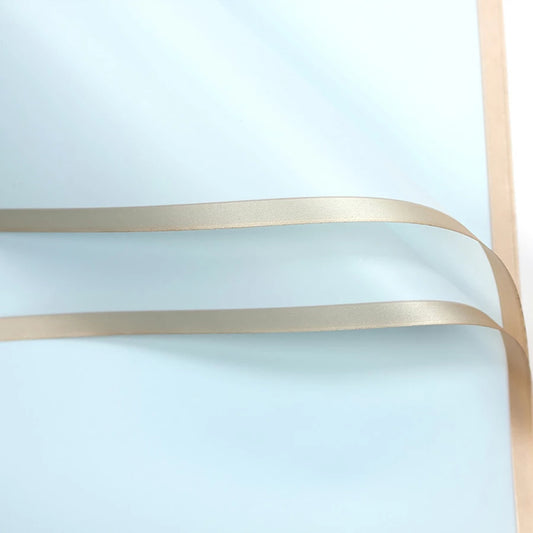 Gold Rim Bouquet Wrapping Sheets - Blue (20 sheets)