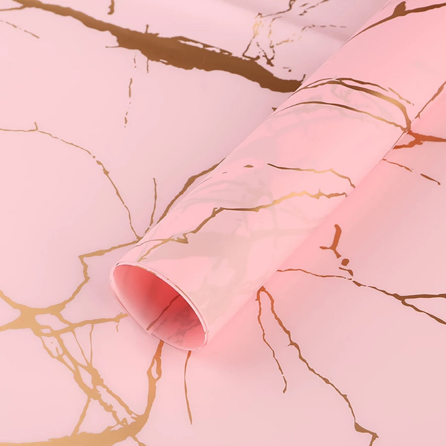 Marble Bouquet Wrapping Sheets - Pink (20 sheets)