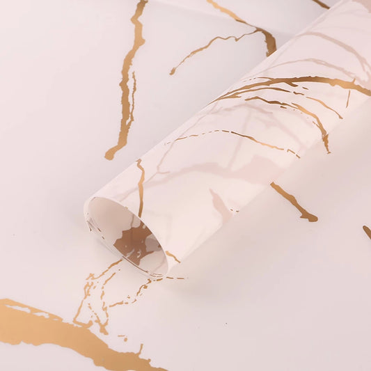 Marble Bouquet Wrapping Sheets - White (20 sheets)