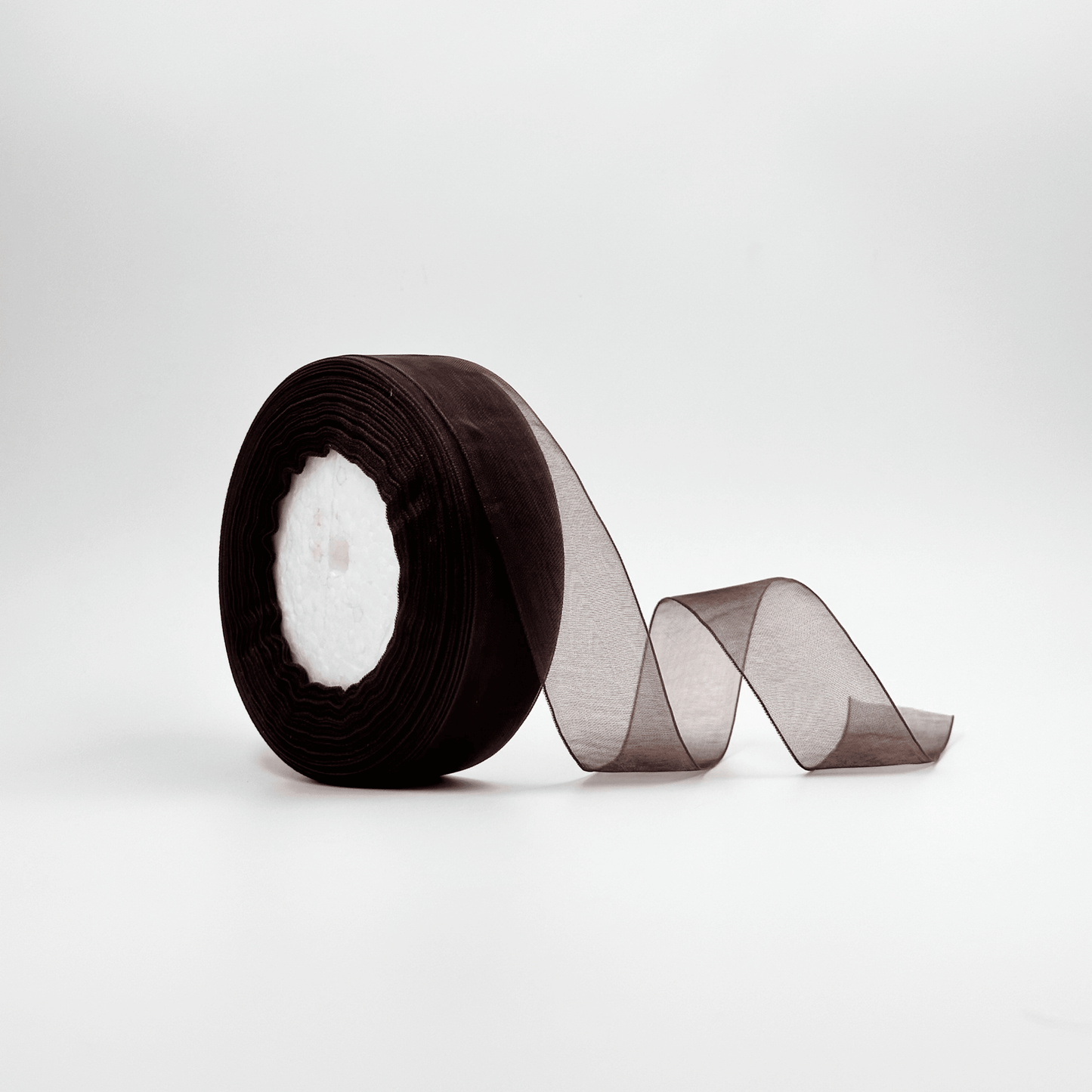 Organza Ribbon - Brown (1 inch) - Prismribbons