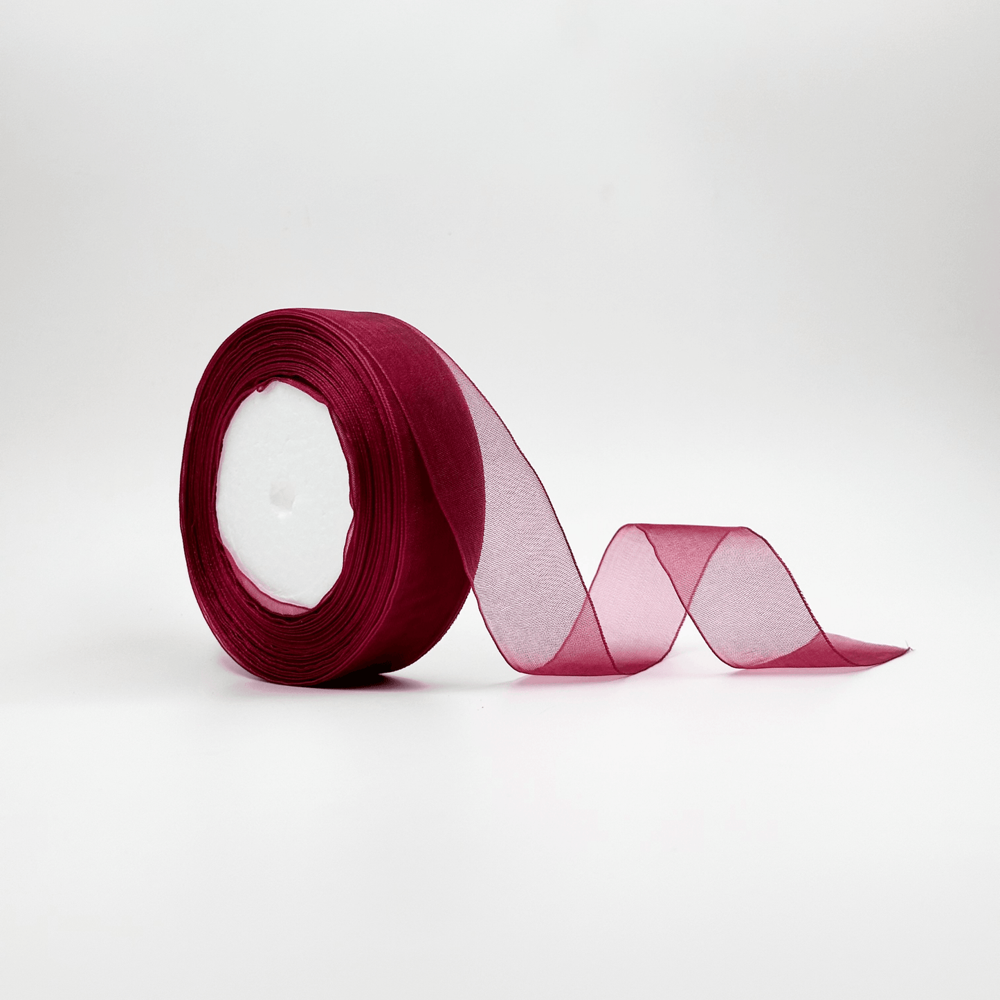Organza Ribbon - Maroon (1 inch) - Prismribbons