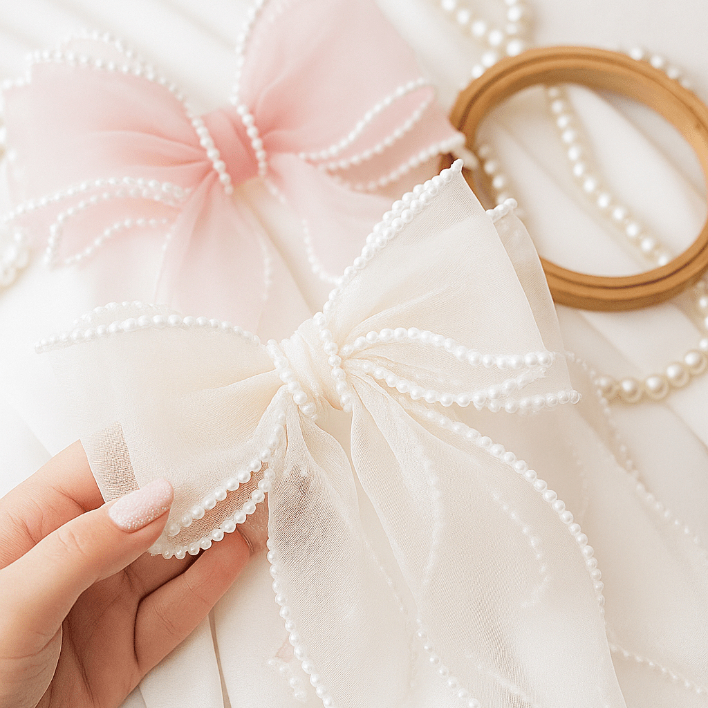 Pearl Ribbon - White (9MTR) - Prismribbons