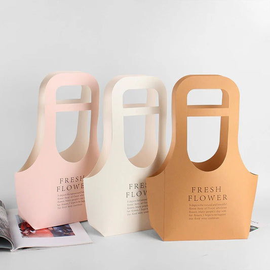 Waterproof Kraft Paper Foldable Flower Bag (Pack of 5) - Prismribbons