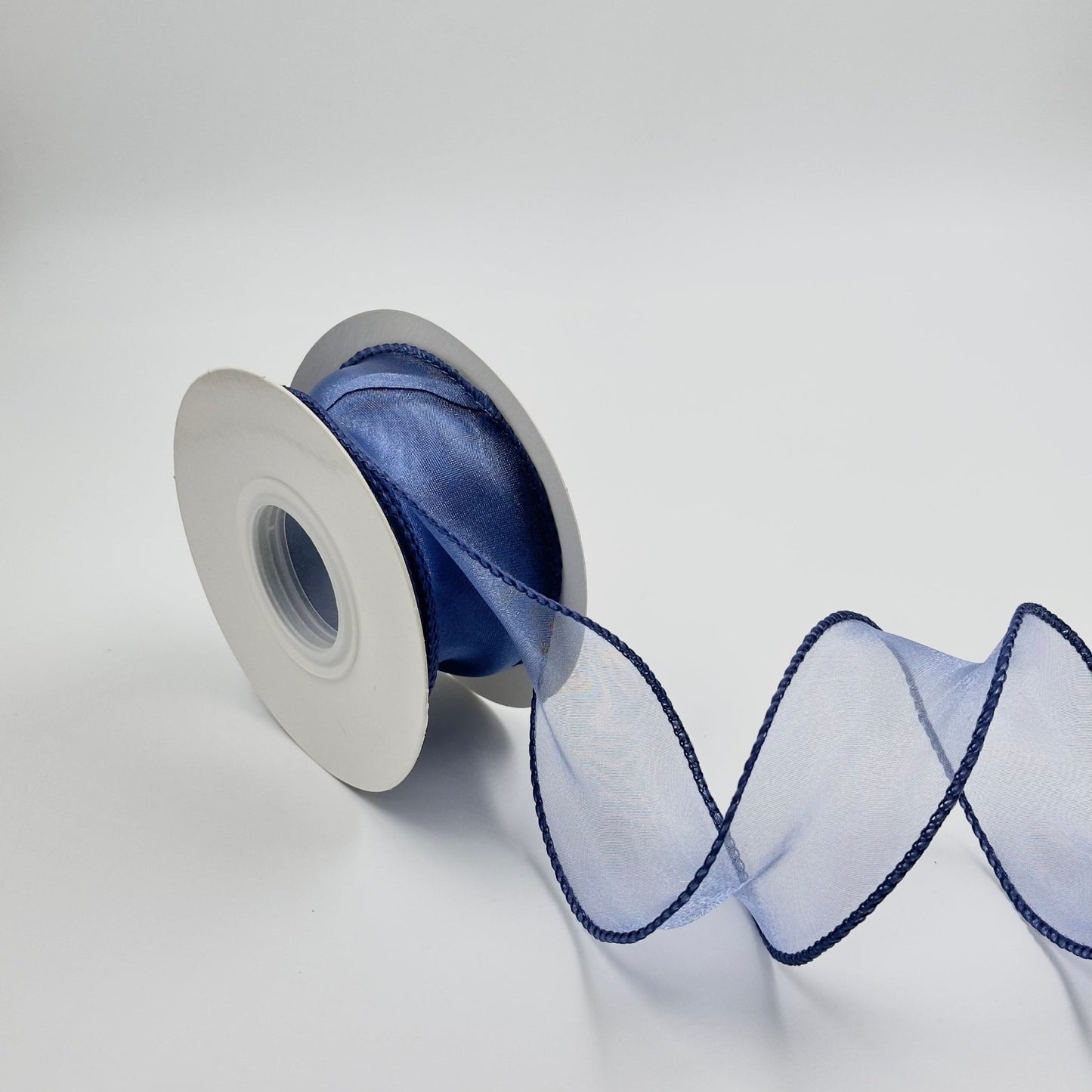 Wavy Organza Ribbon - Dark Blue (1.5 inch) (9MTR) - Prismribbons