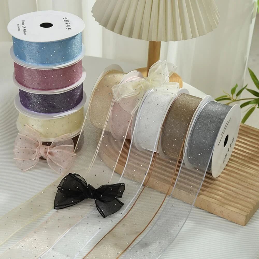 Rhinestone Organza Ribbons - Prismribbons