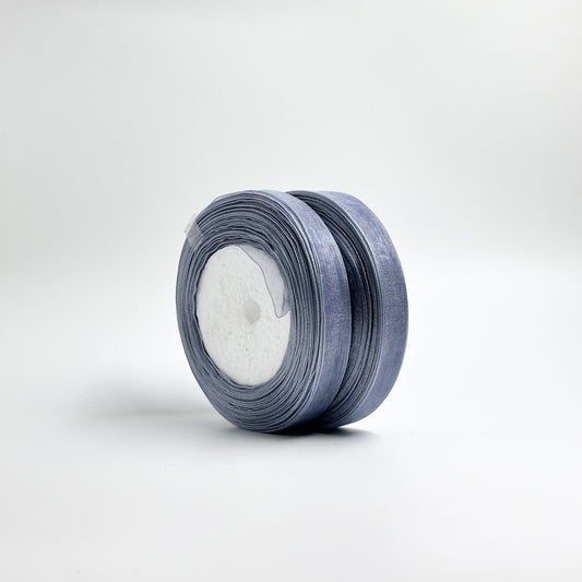 Organza Ribbon - Grey (0.5 inch)