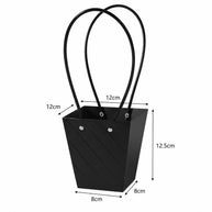 Trapezoid Embossed Flower Bag - 5 pcs Prismribbons