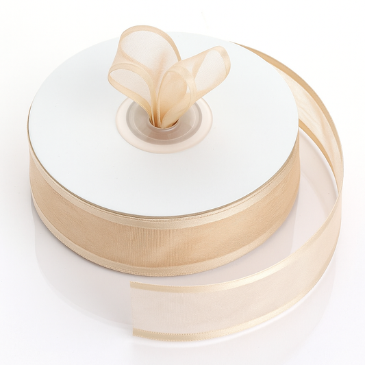 Satin Edged Organza - Champagne