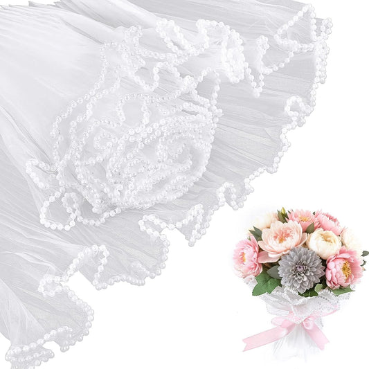 Pearl Mesh For Bouquets - White (3.5 meters)
