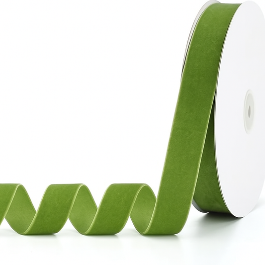 Velvet Ribbon - Moss Green