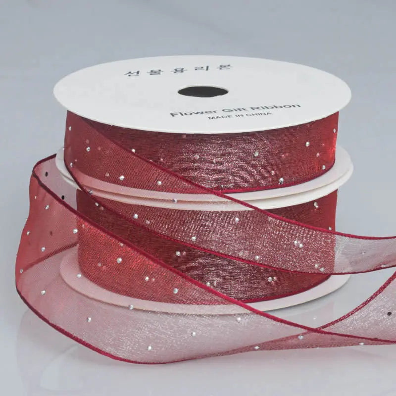 Rhinestone Organza Ribbon (1.5 inch) (9 meters) Prismribbons