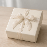 Pearl Studded Silk Ribbon - Beige (9 meters)