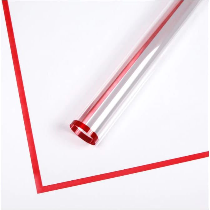 Transparent Bouquet Wrapping Sheets - Red (20 sheets)