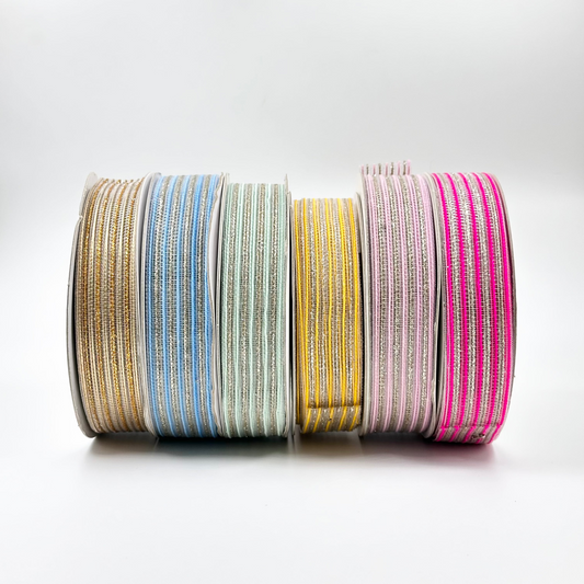 Metallic Stripe Ribbon