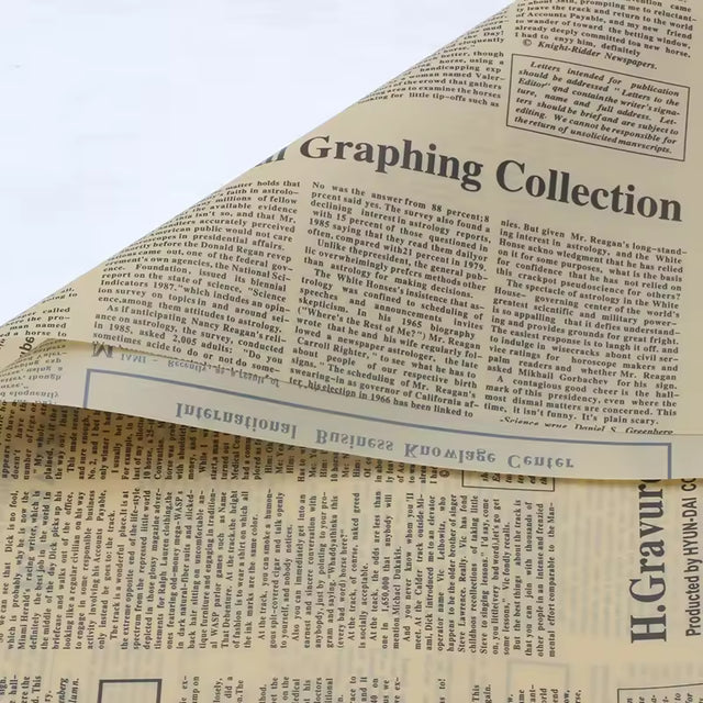 Newspaper Bouquet Wrapping Sheets - 20 sheets