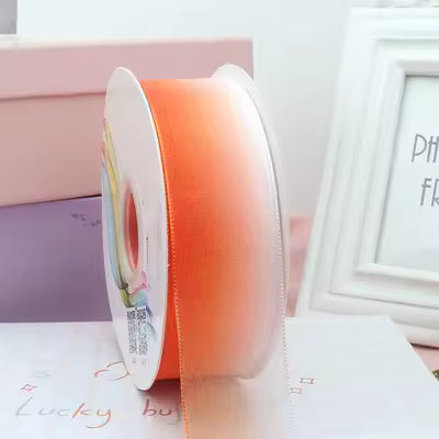 Gradient Organza Ribbon - Mango (1 inch)
