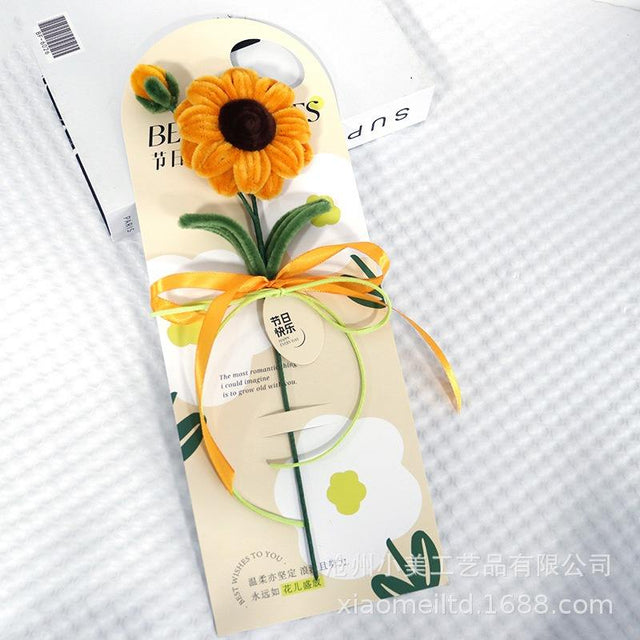 'Best Wishes' Flower card - 10pcs