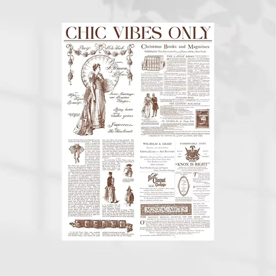 Chic Vibes Wrapping Sheets - 20 sheets - Coffee - Prismribbons