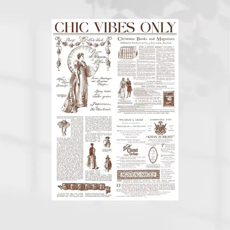 Chic Vibes Wrapping Sheets - 20 sheets - Coffee - Prismribbons