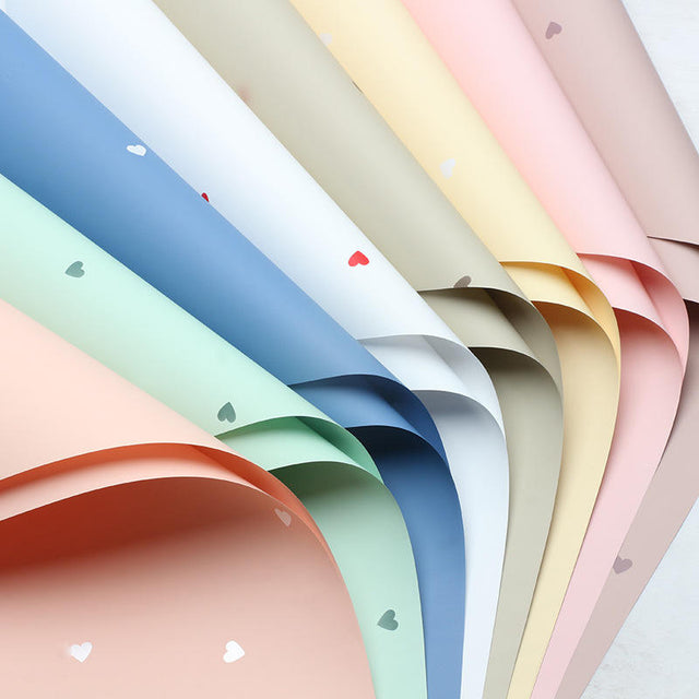 Heart Pattern Wrapping Sheets - 20 sheets