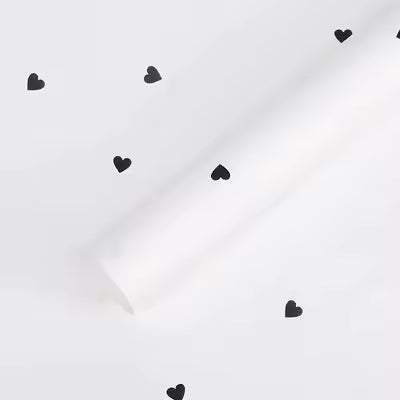 Hearts Bouquet Wrapping sheet - White (20 Sheets)