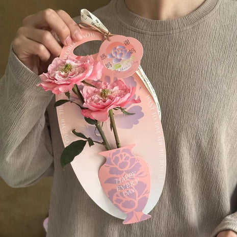 Vase Flower Card (5 pcs) Prismribbons