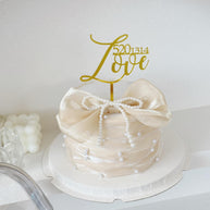 Pearl Studded Silk Ribbon - Beige (9 meters)