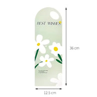 'Best Wishes' Flower card - 10pcs Prismribbons