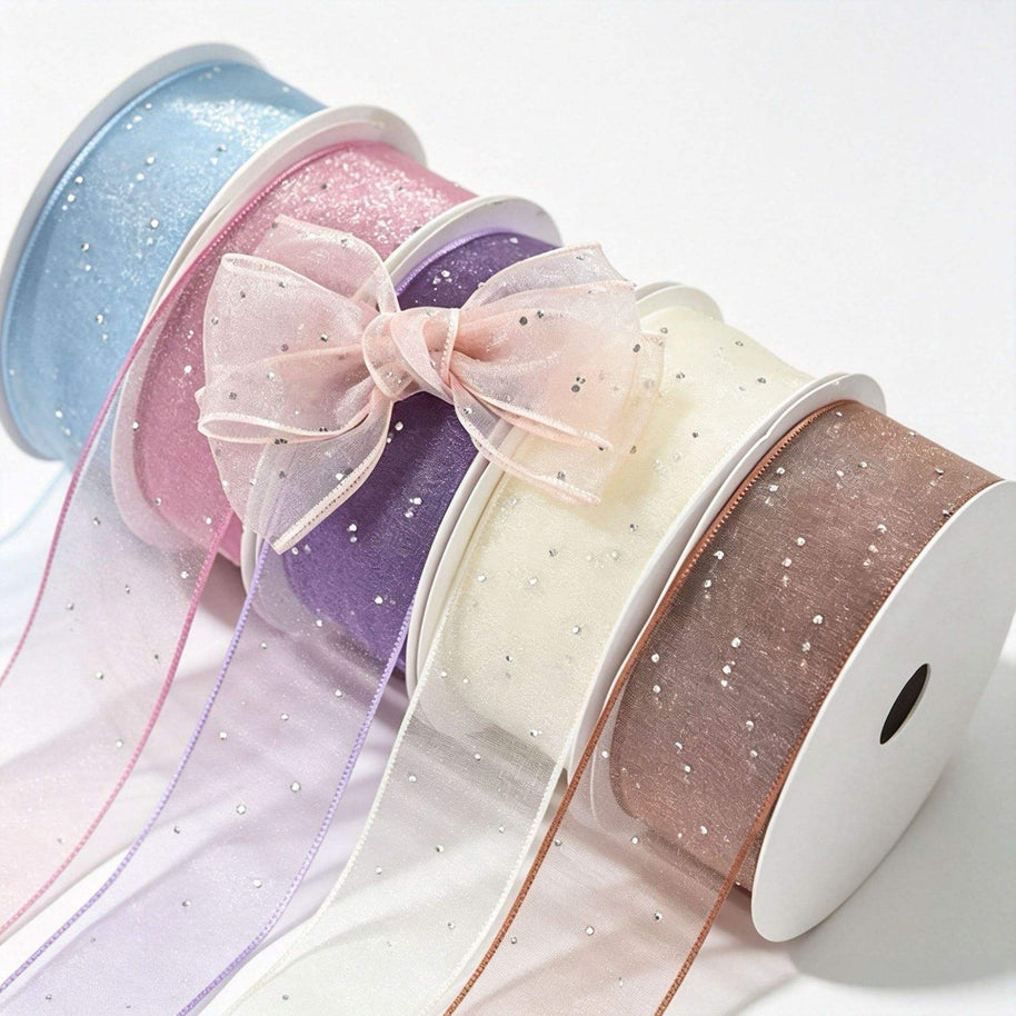 Rhinestone Organza Ribbon (1.5 inch) (9 meters) - Prismribbons
