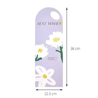 'Best Wishes' Flower card - 10pcs Prismribbons