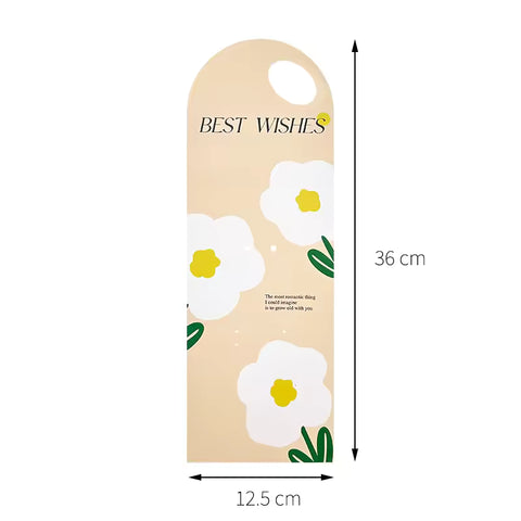 'Best Wishes' Flower card - 10pcs